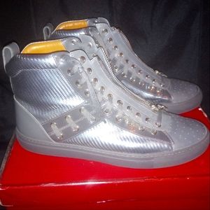 Bally sneakers in two toned grey size 12..   Brand new.  Never warn.